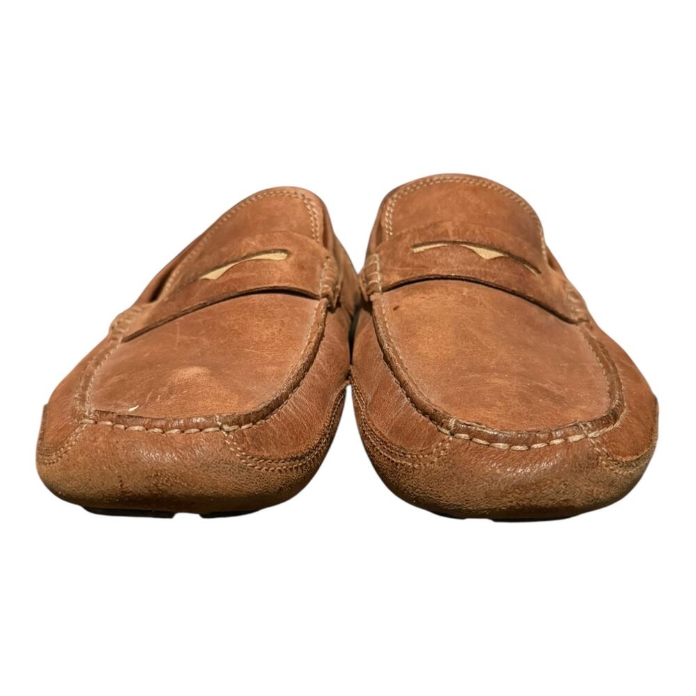 Clarks Men’s Ashmont Way Brown Cognac Leather Driving Loafer 9 G - Picture 3 of 9